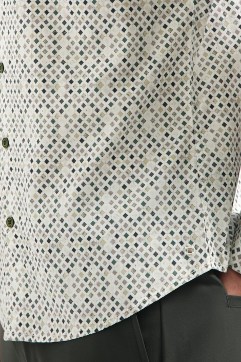 NO-EXCESS shirt stretch allover printed